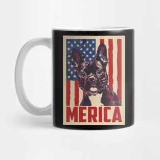 French Bulldog Merica 4th Of July Mug